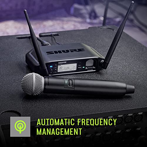 Shure GLXD2+/B58 Handheld Transmitter with BETA 58A Vocal Mic Capsule - for use with GLX-D+ Dual Band Digital Wireless Microphone Systems, Receiver Sold Separately (GLXD2+/B58=-Z3) - style: BETA 58A