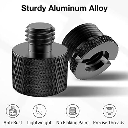 InnoGear Mic Stand Adapter, 8 Pcs 3/8" 1/4" 5/8" Thread Microphone Adapter | Replacement, Seamless Connect, Knurled Grip for Effortless Swaps, Easy to Install, Aluminum, For Blue Yeti Podcasting
