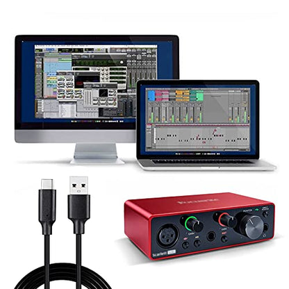 USB C Cable for Focusrite Scarlett Solo 3rd 4th Gen, Scarlett 2i2 3rd Gen - style: Glossy