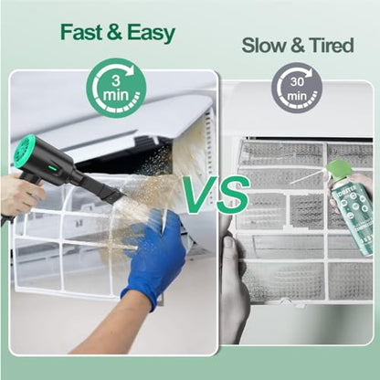 Air Duster - Electric Air Blower - 5.74oz High Power Cleaning for Computer - PC - 2 Gear Compressed Air - color: Green