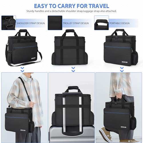 AKOZLIN Padded Mixer Gig Bag Protector DJ Controller Travel Shoulder Bag Case 16"X15"X5.5" Fit for RODECaster Pro II, TC Helicon GOXLR, MG10XU 10-Input Stereo - size: 16"X 5.5"X15"