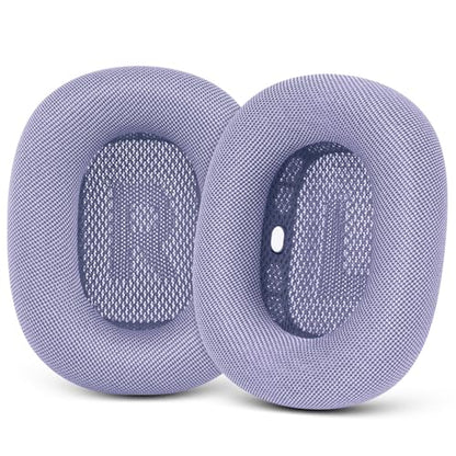 GEVO Upgraded Ear Cushions Replacement Earpads for AirPods Max 1 & 2 Headphones, Mesh Fabric Ear Pads Ear Covers Cups with Memory Foam and Magnet for AirPods Max 1 & 2 (Purple) - color: Purple