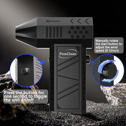 Compressed Air Duster, Electric Air Duster, Super Powerful 130000RPM Mini Air Blower Gun,Dust Blower for Computer Keyboard, Car Cleaning, Home, and Outdoor Use