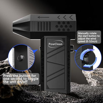 Compressed Air Duster, Electric Air Duster, Super Powerful 130000RPM Mini Air Blower Gun,Dust Blower for Computer Keyboard, Car Cleaning, Home, and Outdoor Use