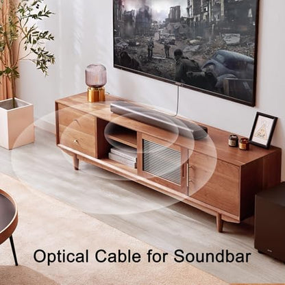 Optical Audio Cable 20 feet, Digital Audio Optical Cable Ultra-Thin Cord, Toslink SPDIF Fiber Optic Cable Compatible with TV Sound Bar Home Theater PS4 Xbox Samsung Vizio - size: 20ft