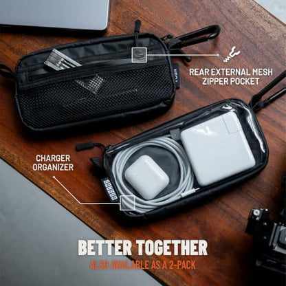 NEO Production Zipper Bags - Electronics & Camera Accessories Bag - Cable organizer, Gear Accessory Pouch, Travel Camera Essentials (Extra Small, Black) - size: X-Small