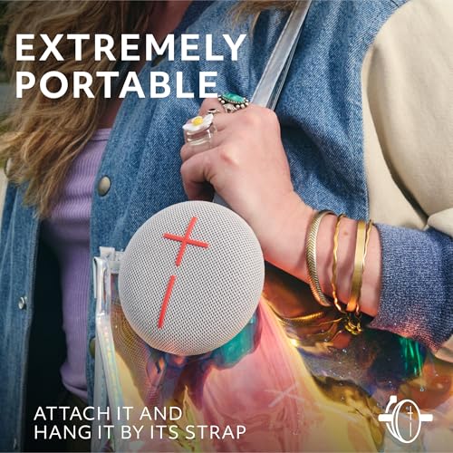 Ultimate Ears MINIROLL Waterproof Bluetooth Speaker - Revive Grey | Balanced bass, dustproof, 131 ft (40 m) range - color: Grey