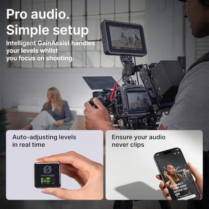 RØDE Wireless PRO Compact Wireless Microphone System with Timecode, 32-bit Float On-board Recording, 2 Lavalier Microphones and Smart Charge Case for Filmmaking and Content Creation | 32-bit Float On-board Recording, 2 Lavalier Microphones and Smart Charg