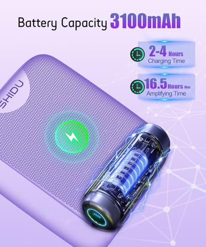 SHIDU 35W Voice Amplifier for Teachers Bluetooth Wireless Lavalier Mic - color: Purple