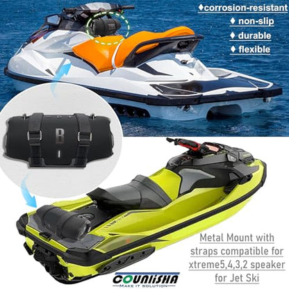 Metal Wall Mount compatible for jbl Xtreme 5,4 Speaker for Jet Ski/Boat | secure holder durable Bracket with adjustable strap for jbl xtreme3,2 for Ceiling,PWC's,Snowmobile (black)