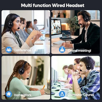 Bulk Headphones with Microphone 10 Pack for Classroom School, Wholesale Durable On-Ear Wired Headsets for Kids Students Adults Office Computer - size: 10 Pack-B