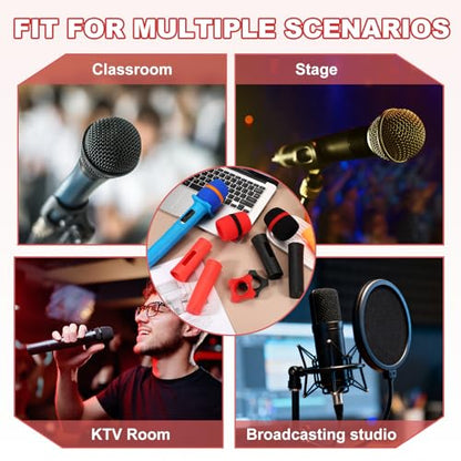 MECCANIXITY Wireless Handheld Microphone Silicone Handle Covers Blue - color: Blue