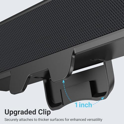10W On Computer Speakers for Desktop, USB A USB C Wired Stereo Speaker Bar with Volume Control Mute Key, 1.5m Cable Length, Immersive Sound and Space Saving Design