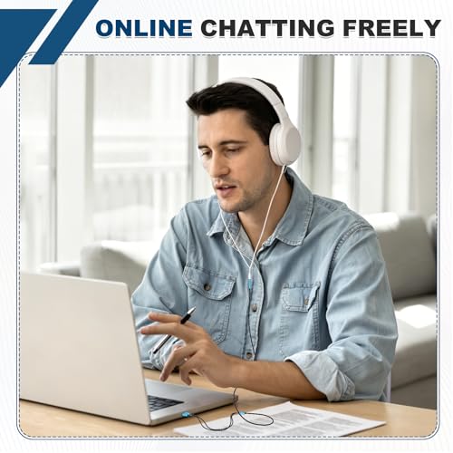 MECCANIXITY 3.5mm Splitter Female to 2 Dual 3.5mm Male Y Jack Splitter for Headphone Mic Audio PC Laptop Gaming Headsets, 1ft, Gray - color: Gray, size: 1ft