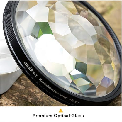 GREEN.L 58mm Kaleidoscope Prism Lens Filter Photography Prism Crystal Glass Effect Filter - size: 58mm, style: Kaleidoscope Prism Filter