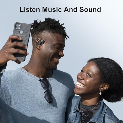 SIXTHGU Open Ear Headphones, Wireless Earbuds Lightweight Adjustable Ear Hooks, Clear Calls, 36H Playtime, Ultra-Comfort, Powerful Sound, Bluetooth 5.4 Earbuds (Black)