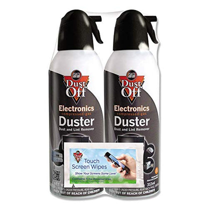 Dust-Off Disposable Compressed Gas Duster, 10 oz Cans, 2 Pack