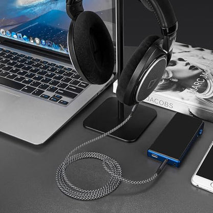GEEKRIA Audio Cable Compatible with Sennheiser HD 620S/599/599SE/598/598SE/598SR/560S/400PRO/579/569/550/505, 3.5mm to 2.5mm Braided Nylon Replacement Cord (10ft / 3m)