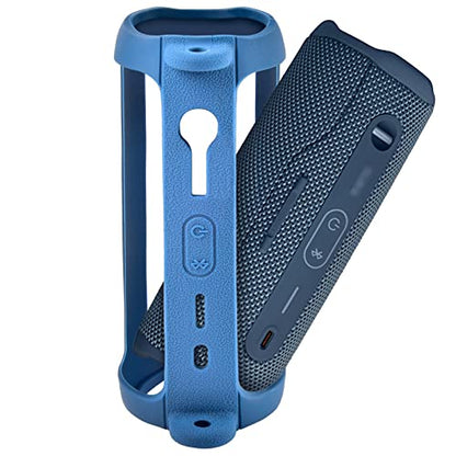 Comecase Silicone Case for JBL FLIP 6 Waterproof Portable Bluetooth Speaker - color: Blue