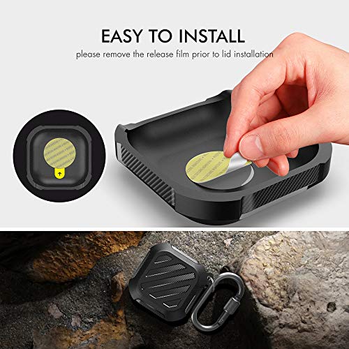 AHASTYLE Samsung Galaxy Buds FE/Galaxy Buds2 Pro Case/Galaxy Buds 2 Case | Galaxy Buds Pro Case/Galaxy Buds Live Case Shock-Proof Rugged Protective Cover Case Support Wireless Charging (Black) - color: Galaxy Buds FE/2 Pro/2/Pro/Live, Army Black