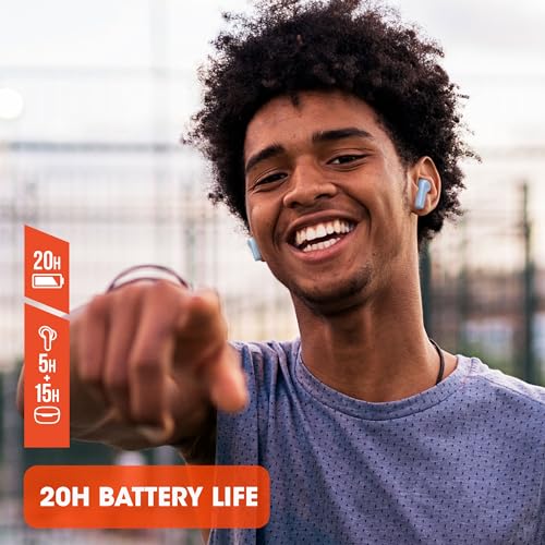 JBL Vibe 200TWS - True Wireless Earbuds - Black | JBL Deep Bass Sound, 20 hours of combined playback, Either ear, or both, Calls and voice assistant with touch control - color: Black