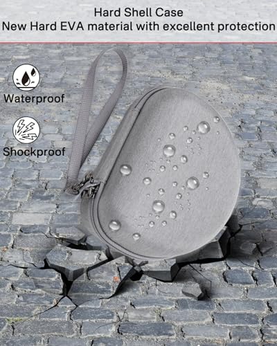 RAIACE Hard Storage Case Compatible with Skullcandy Crusher Over-Ear Headphones, for TOZO HT3 Headphones and More Foldable Headset, Travel Carrying Bag. (Case Only)-Gray - color: Gray