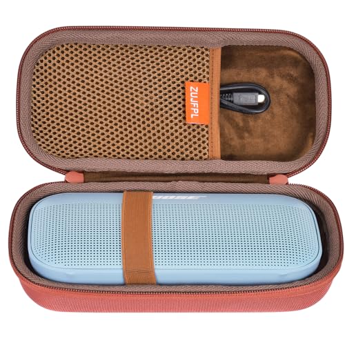 Hard EVA Case Compatible with Bose SoundLink Flex 2nd Gen/Bose SoundLink Flex Bluetooth Speaker, Waterproof, Shockproof and Dustproof Carrying Travel Speaker Case - Carmine Red - color: Carmine Red