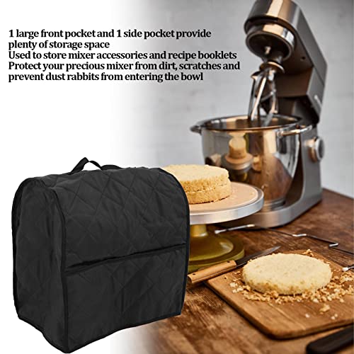 Kitchen Mixer Dust Carry Bag, Anti Dirt Anti Scratches Mixer Dust Cover Kitchen Food Stand Mixer Dust Organizer Cover (Black) - color: Black
