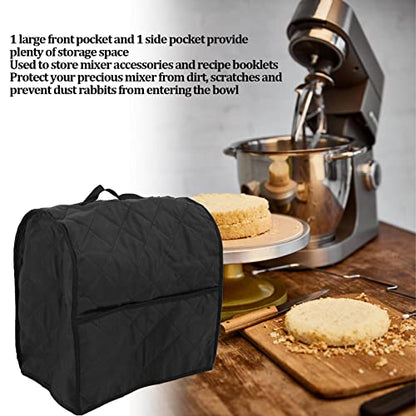 Kitchen Mixer Dust Carry Bag, Anti Dirt Anti Scratches Mixer Dust Cover Kitchen Food Stand Mixer Dust Organizer Cover (Black) - color: Black