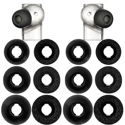 Replacement Memory Foam Eartips for Status Earbuds,6 Pairs,Black | Compatible with Status Pro X / Status Audio Between Pro / Between 3ANC Onyx / 3ANC Bone Earbuds,Ear Tips Earpad