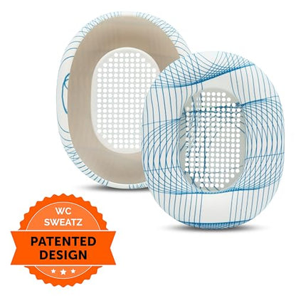 WC SweatZ XM5 - Patented Earpad Sweat Covers for Sony WH1000XM5 by Wicked Cushions | Full 360 Earpad Protection | Sweatproof & Easily Washable | Ivory Tide - color: Ivory Tide
