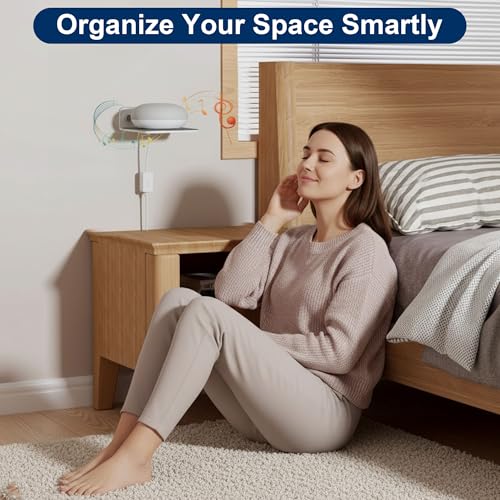 Wall Mount Shelf Metal L-Shaped Speaker Holder, Universal Single Sound Speaker Wall Mount Bracket, Small Storage Rack for Smart Speakers, Projector, Router, Remote, Home Organizer, 105×110×35mm, White