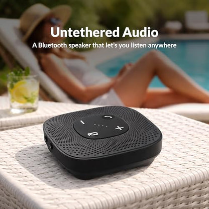 Cyber Acoustics Conference Speakerphone (SP-2000) - USB and Bluetooth, Advanced DSP with 360 Degree Noise Cancelling Microphone with 3m Range, 66 Ft BT Wireless Range | Great for Conference Calls, 66ft Wireless Range, 12-Hour Battery Life, Full Duplex Aud