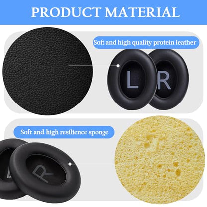 Adhiper Replacement Ear Pads for Bose 700/NC700 Wireless Headphones,NC700 Protein Leather Ear Cushions,Headphone Earpads with Memory Foam (Black - color: Black