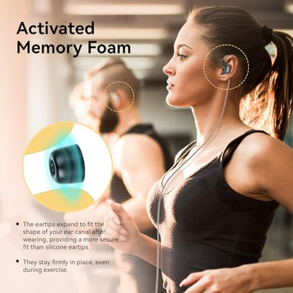 6 Pairs KBEAR KF01 Memory Foam Eartips, KINBOOFI KZ ZS10 PRO Replacement IEM Eartips Earbuds for KZ ZST ZS10 PRO X AS10 AS24 ZSN PRO X ZS10 PRO2 TANGZU WAN'ER CCZ DC02 DC01-PRO Wired Headphone