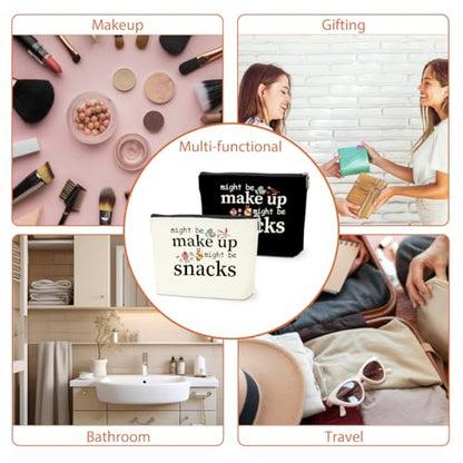 2 PCS Friend Gifts for Women Makeup Bag Snack Bag Funny Gifts Cosmetic Bags - color: Multicolor 0081