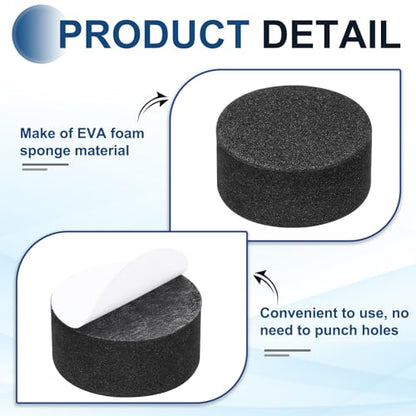 MECCANIXITY 16 Pcs Single Sided Speaker Isolation Feet Pads, 20mmx10mm Non Slip Foam Shock Absorption Base Pad Amplifier Stand Feet Mat for Speaker HiFi Home Theater Sound System, Black - size: 20mmx10mm