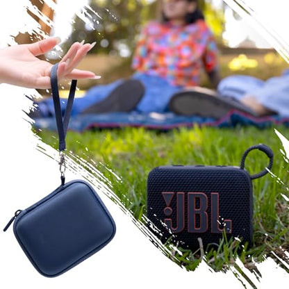 XANAD Hard Case Compatible with JBL Go 4 / GO 5 / Go 3 Ultra Speaker, Blue - color: Blue