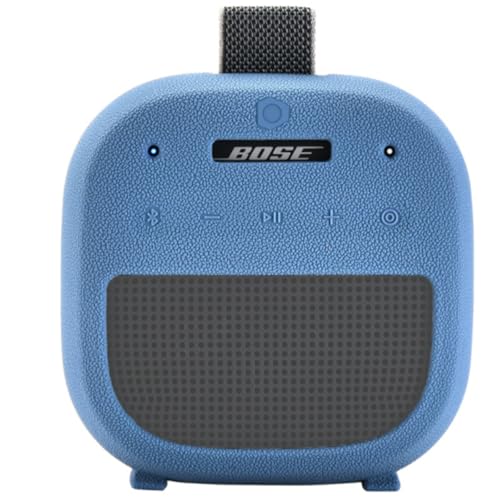 Silicone Case Sleeve for Bose SoundLink Micro 2nd Gen,Protective Case for Bose SoundLink Micro 2,with Carabiner (Blue) - color: blue
