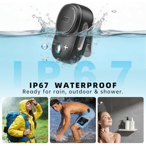 Divoom Itour-S Wearable Bluetooth Speaker, IP67 Clip-On, 10H Playtim, Black | Waterproof, Dustproof, Travel, Work, Golf, Gift Idea & Outdoor Audio - color: Black