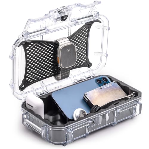 Evergreen 56 Dry Box - EDC Tough Protective Case USA Made for Organization of Cameras, Phones, Camping, Fishing, Hiking, Water Sports (Clear) - color: Clear