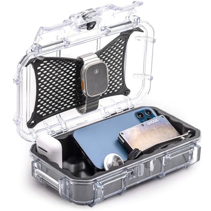 Evergreen 56 Dry Box - EDC Tough Protective Case USA Made for Organization of Cameras, Phones, Camping, Fishing, Hiking, Water Sports (Clear) - color: Clear