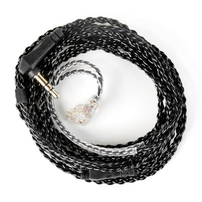 1.5 Meter QDC in Ear Monitor Cable CCA CRA IEM Extension Headphone Cable Cords for EDX PRO/Castor/KZ ZS10 PRO/ZAR/ZAX/ZAS/AS16/ZSNPRO, CCZ 4N OFC Silver-Plated Wire (Inky, Recessed 2 Pins, 3.5mm Plug) - size: QDCpins 3.5mm, style: 1.5m long