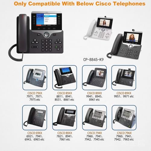 RJ9 to 3.5mm Audio Adapter for Cisco IP Telephones - Headset Converter Compatible with 9961, 7940, 7941, 7942, 8841, 8845, 9941 | Model PH35-RJ9 (Audio Combo Jack) - color: Audio Combo Jack