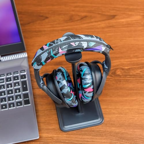 WC BandZ QC35 - Silicone Headband Cover for Bose QuietComfort 35, 35ii & 45 | Made by Wicked Cushions | Also fits QC 2023 & More, Enhanced Style & Sweat Protection | 90's Black - color: 90's Black