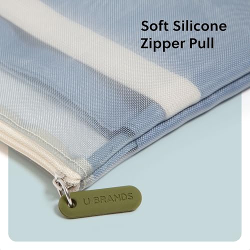 U Brands Tech Pouch Combo, Set of 2 - color: Haze Blue and Sand Beige