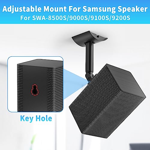notiela Speaker Wall Mount for Samsung SWA-9200S SWA-9100S SWA-9000S SWA-8500S, Tilt and Swivel Adjustable Ceiling Speaker Mount Bracket for Samsung 9100S 9000S 8500S, 2 Pack - style: 2 Pack
