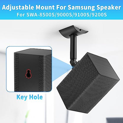 notiela Speaker Wall Mount for Samsung SWA-9200S SWA-9100S SWA-9000S SWA-8500S, Tilt and Swivel Adjustable Ceiling Speaker Mount Bracket for Samsung 9100S 9000S 8500S, 2 Pack - style: 2 Pack