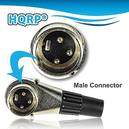 HQRP 2-Pack 3-Pin XLR Adjustable Right Angle Male Connector with 7 Different Position, Compatible with Pro Audio DJ Band XLR Plug Jack Right Angle 3 Pin Mic Microphone Speaker Audio Cable Connector - style: Male