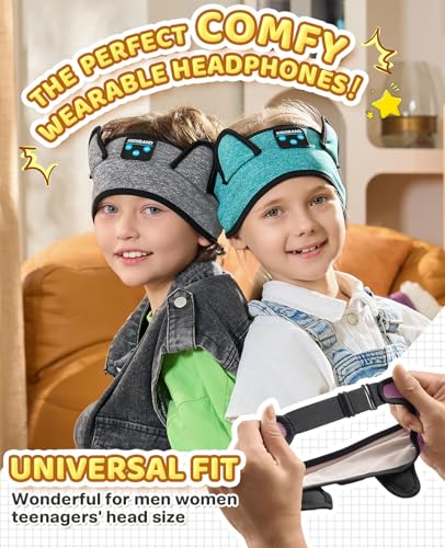Kids Headphones, Bluetooth Headband Earphones for Children,Baby,Toddlers.Kids Headband Headphones for Home,Plane & Car Travel Accessories with Wired Playback 3.5 MM Jack, Wireless & Wired Palyback - color: CrystalPurple